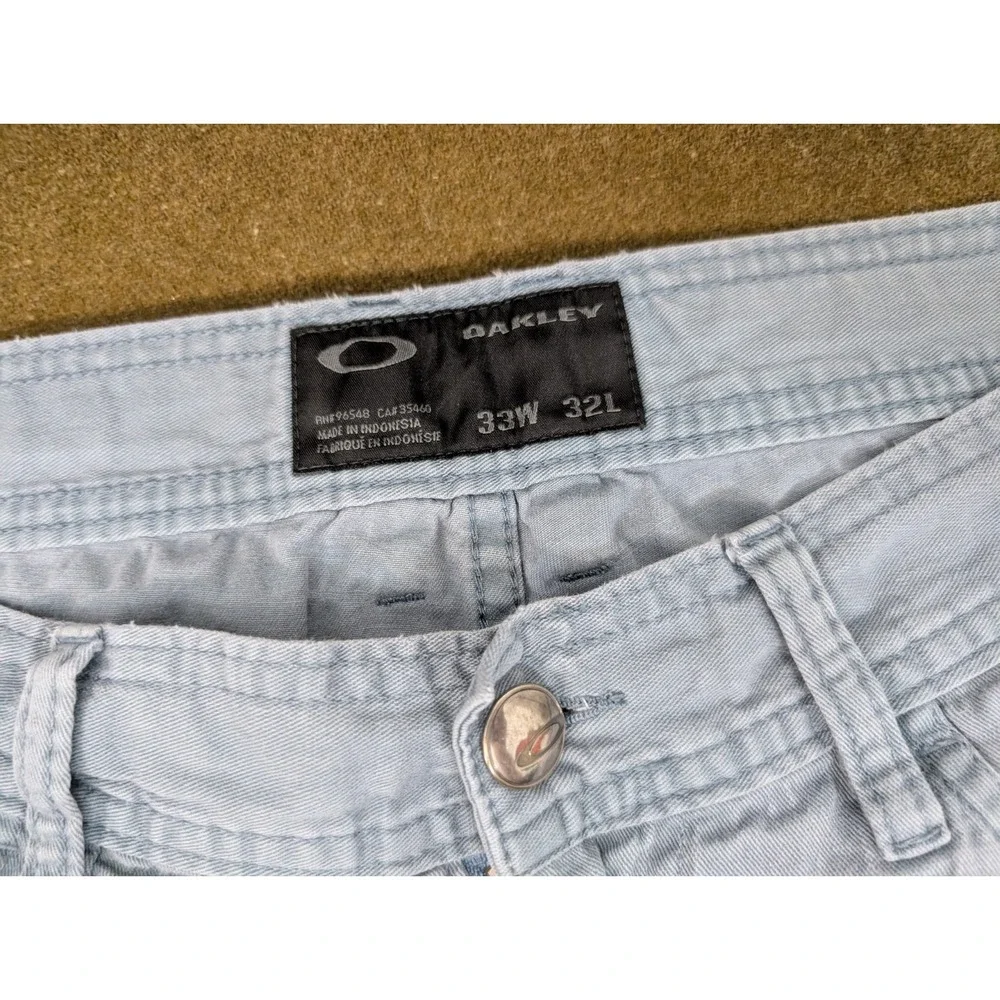Oakley Mens Cotton Light Blue Pant 33 X 32 - Picture 5 of 7